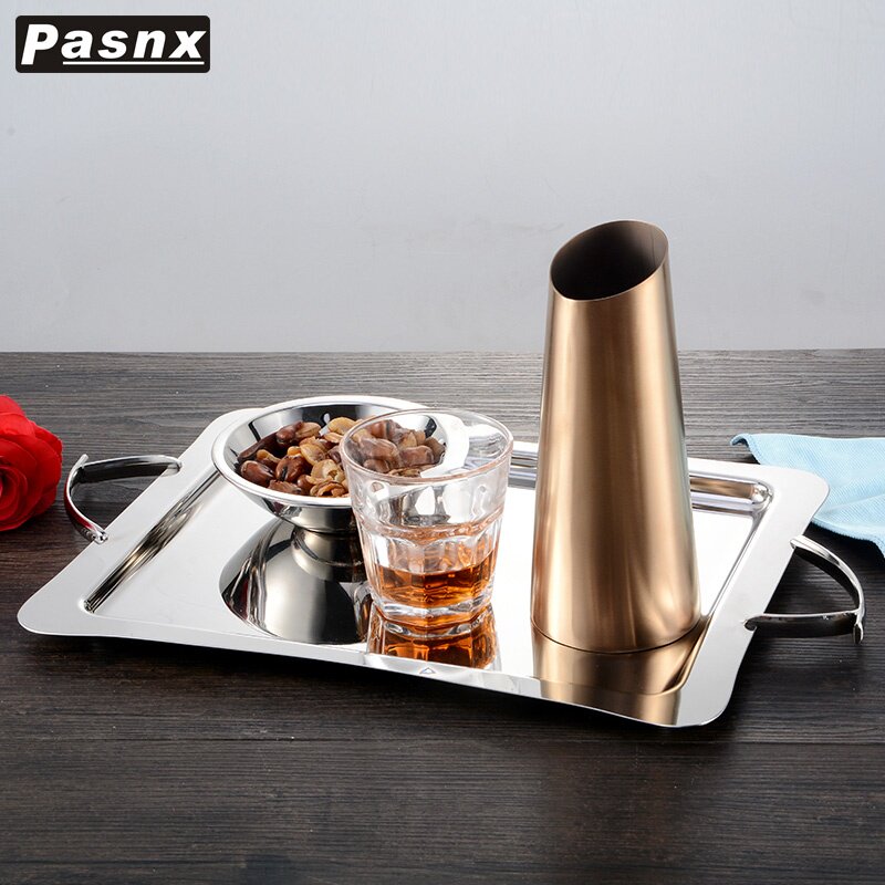 Hotel stainless steel disc mirror bar fruit dish tray buffet dish dish refrigerated dish dish square dish