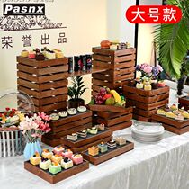 Wooden buffet dessert table decoration display rack Set Cold dinner party Cake table snack shelf Creative tea break