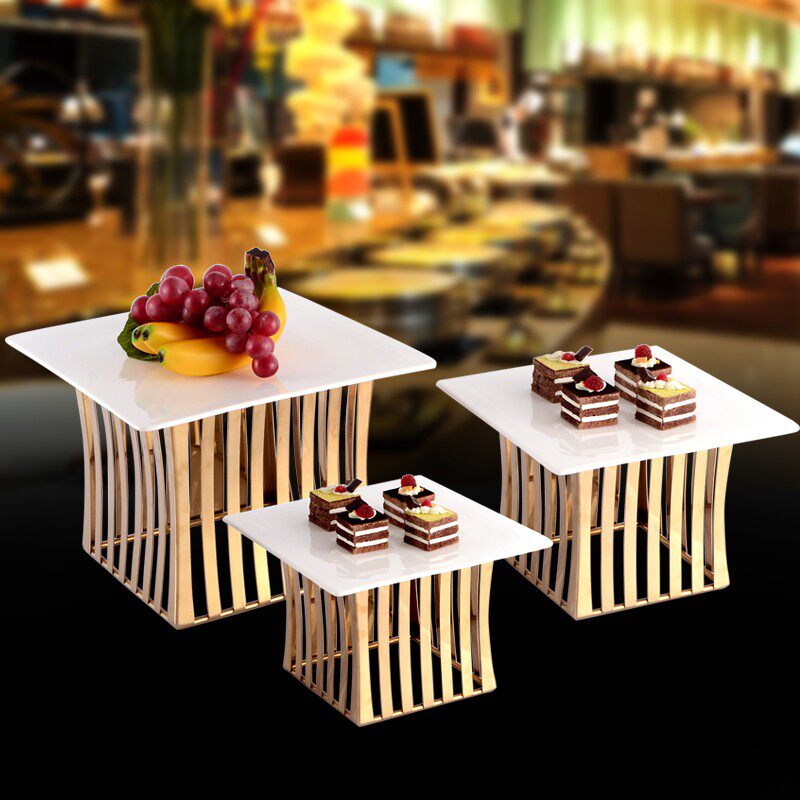 European dessert fittings display cafecafecafeteria tea break stand creative fruit plate cake snack frame