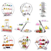 European-style dessert table decoration display stand Buffet cold meal party coffee break display stand Creative multi-layer cake snack stand