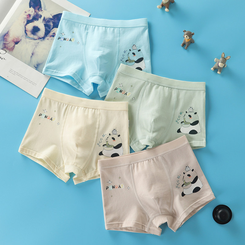 Children's underwear Men's pure cotton Cotton Four Corner Pants Summer Thin 3-12-year-olds CUHK Scout Four-corner Pants Underpants Underpants