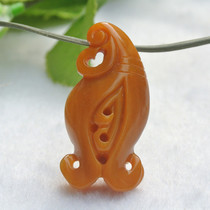 云南黄龙玉玉兰花吊坠 天然玉兰花挂件真品送鉴定证书