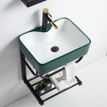 Bathroom washbasin cabinet Composition Small family type hanging wall type washbasin wall-mounted washing table balcony Mini handwashing table
