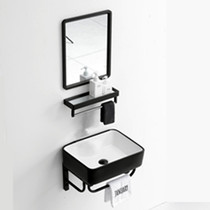 Wall-mounted washbasin without tap hole No hole wall-mounted wash-face pool Small family type washing table Mini handwashing table