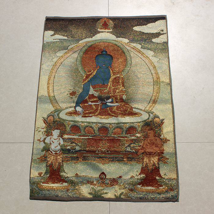 01 Tang card decoration painting hanging painting Millover Buddha portrait Guanyin Buddha statue of Manjusri Psaxuan living room painting