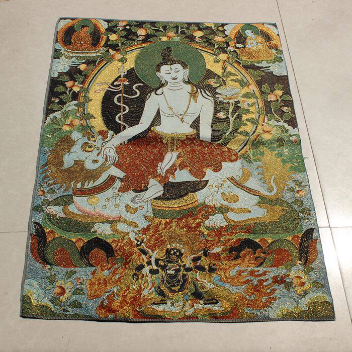 25 Thangka decorative hanging painting Tibetan Buddha statue Guanyin Shakyamuni portrait Manjushri Pusa entrance hall brocade painting