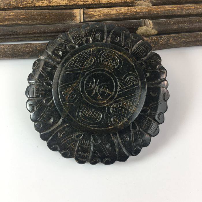 Imitation ancient jade ware jade bou ancient shelf book table top decoration finely carved jade ware Wufu pen wash small ink stone slab swing piece special price