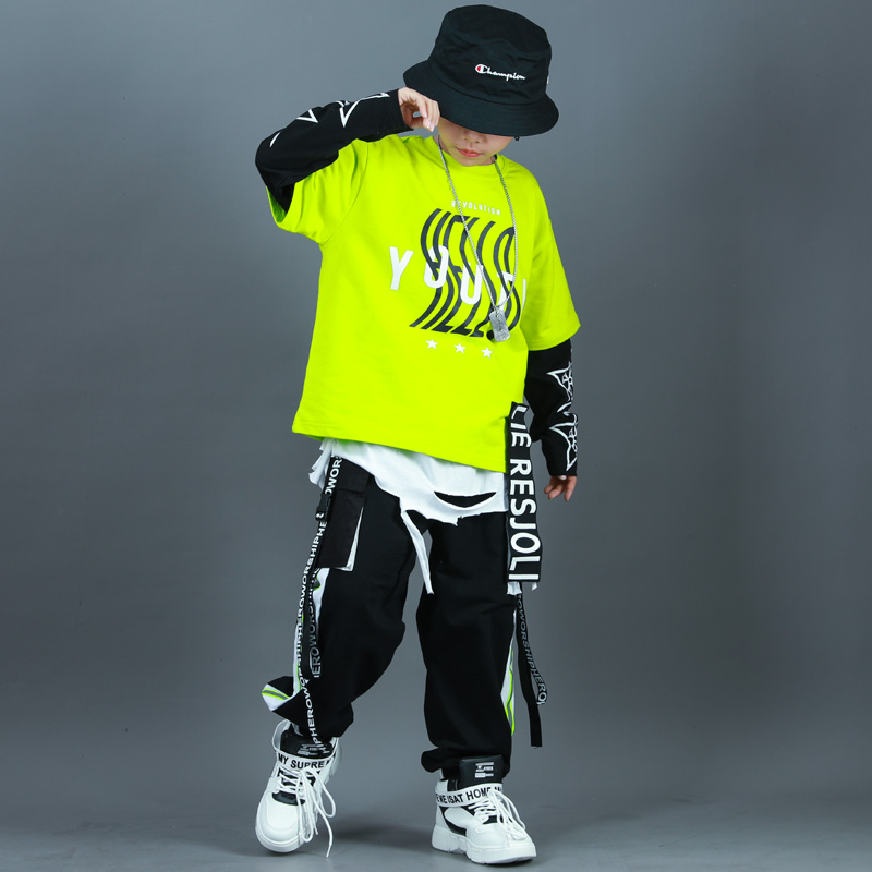 Boy Street Dance Suit Autumn Children Hip Hop Performance Suit Girls Jazz Dance Toddler Hiphop Plays Out of Costume