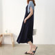 Shibo Division's spot organ pleated suspender jumpsuit Korean women's summer wear new loose drape wide leg pants