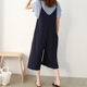 Shibo Division's spot organ pleated suspender jumpsuit Korean women's summer wear new loose drape wide leg pants