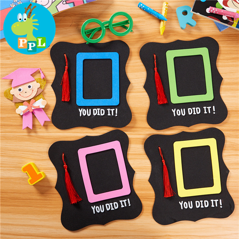 Fat dragon graduation season photo frame handmade diy kindergarten children making material package creative graduation handmade gift