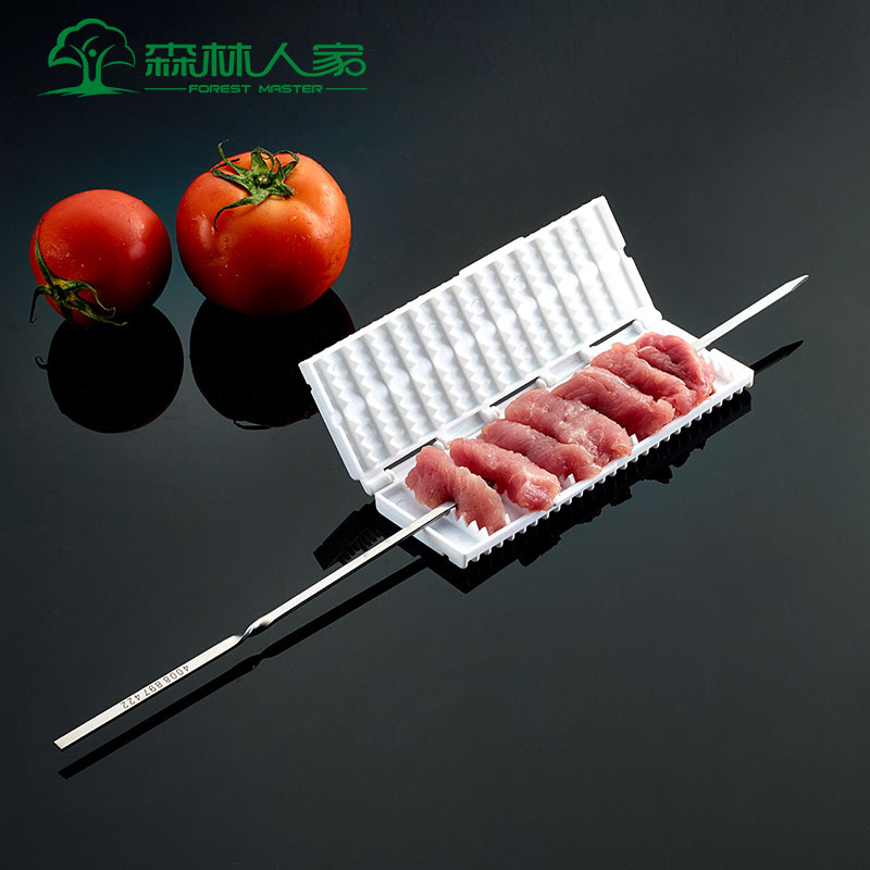 Forest people multi-function barbecue stringer skewer meat skewer skewer skewer skewer kebab kebab kebab kebab skewer