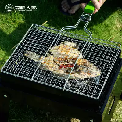 Forest family grilled fish clip 304 stainless steel grilled fish mesh clip barbecue mesh clip large roast fish splint net