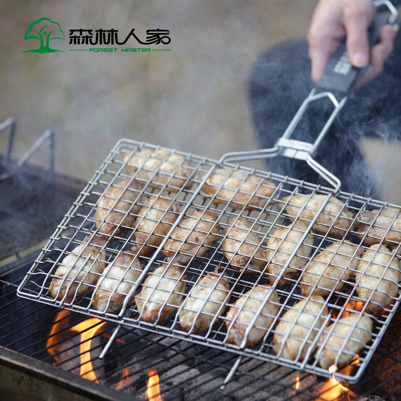 Forest people barbecue utensils grilled fish clip barbecue splint net Household grilled fish clip tools grilled fish net clip accessories