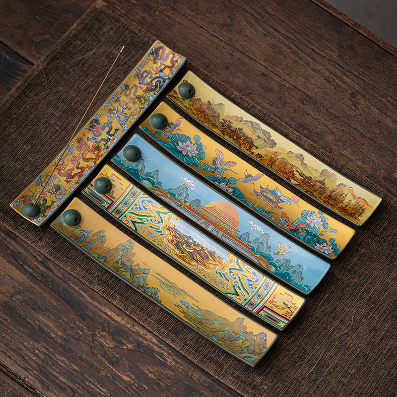 Enamel Incense Holder, Chinese Style Incense Burner Ornament, Ceramic Incense Burner, Antique-Style Horizontal Incense Burner for Home Use, Cloisonné Sandalwood Incense Burner Enamel Incense Holder, Chinese Style Incense Burner Ornament, Ceramic Incense Burner, Antique-Style Horizontal Incense Burner for Home Use, Cloisonné Sandalwood Incense Burner