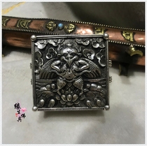 Edge Life Buddha Nepal 925 pure silver gwu daeng bird Buddha niche square gaga and hang and wipe the box is oversized