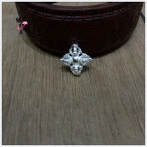 Edge Raw Buddhist Workshop 925 Pure Silver Ware Pestle Downpestle With Cross Pestle Back Cloud Foeball Bracelet Hanging Pendant Pendant