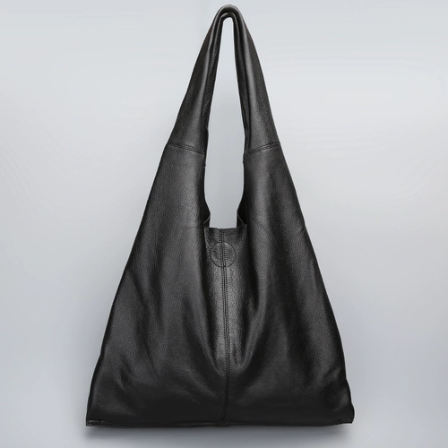 Демисезонная мягкая вместительная и большая кожаная сумка на одно плечо для отдыха, из натуральной кожи, воловья кожа