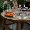 Old elm door panel tea table Round tea table Barbecue table Retro bed and breakfast tea hot pot table Round table Tatami Kang table