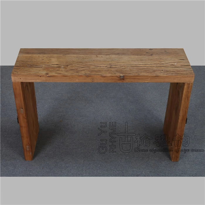 Old Elm Door Slab Case hiên cho bảng thanh bàn gỗ phong hóa tùy chỉnh bảng điều khiển cửa cũ đồ gỗ rắn - Bàn / Bàn