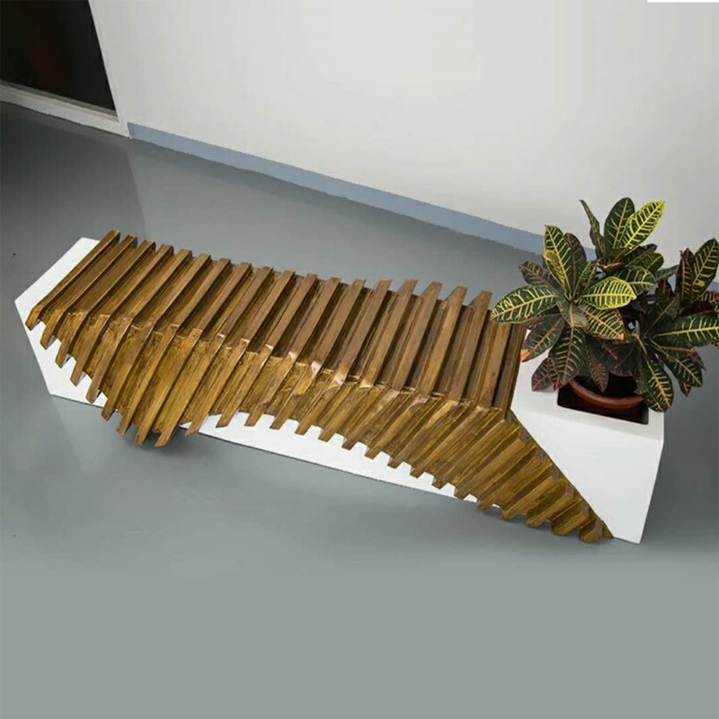 FRP mall casual chair commercial beauty chen hua basin seat creative bench corridor multiple people rest long chair