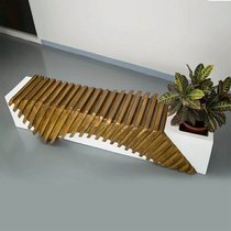 GRP Mall Casual Chair Commercial Beauty Chen Flower Pot seat Creative ribs Bench Hallway Multiman Rest Strip Chair