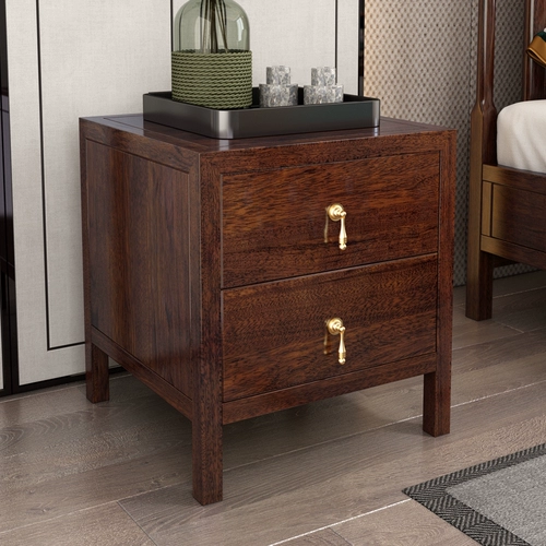 慕尼思丹 Новый китайский стиль Wujinmu твердый деревянный кроватный шкаф