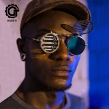 钢铁老爷 Ретро румяна, солнцезащитные очки для влюбленных подходит для мужчин и женщин, в стиле панк, популярно в интернете