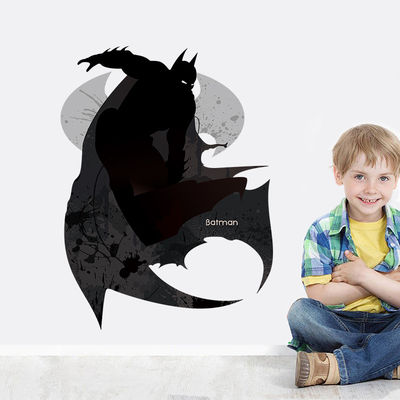 Steel Lord Halloween decorative wallpaper wall stickers with Batman in Motion pattern self-adhesive baby room bedroom