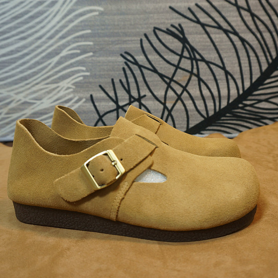 春季新款博肯鞋   真皮牛皮女单鞋 橡胶底 柔软舒适   51-1B