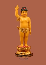 Haixin Buddha Buddhist supplies Solemn Buddha statue Taiwan pure copper handmade paste gold Buddha bath Buddha