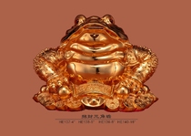 Haixin pure copper gold toad living room creative lucky Feng Shui ornaments Lucky three-legged toad Bagua bottom three-legged toad