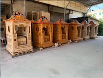 Haixin Buddha temple Buddha sedan chair Taiwan camphor wood logs Hand carved Buddha sedan chair size formulation Buddha sedan chair