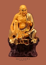 Haixin Buddha stately Buddha statue Taiwan pure copper hand-affixed gold probe hand Arhat Fuhu Arhat Drop dragon Arhat