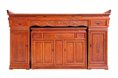 Light Walnut Buddha hall table Solid wood table for Taiwan Buddha shrine Guanyin God table God of wealth table Gongtai incense case for God case