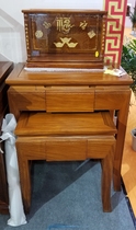 Huanghuali light Walnut color Buddha Hall table Solid Wood table for Taiwan Buddha Incense case for God case Auspicious table