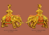 Haixin Buddha Hall supplies Pure copper auspicious Elephant Taiping vase
