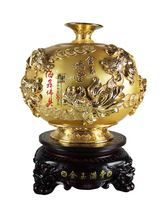 Haixin fortune Golden jade Mantang decoration office Feng Shui crafts Shop opening gift gift