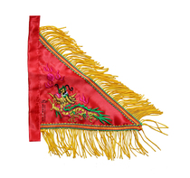 Haixin Buddhist embroidery Minnan tour double-sided embroidery Su Embroidery satin surface Red Dragon flag pennant 23 high