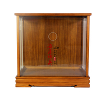 Haixin Buddha Teak tempered glass log plain glass niche 48 cm wide glass niche