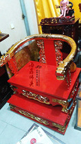 Haixin buddha furniture factory direct temple gold wooden sedan chair Hand carved Buddha sedan chair size development Buddha sedan chair