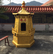 Temple hexagonal furnace Cast iron Fan Sutra furnace Buddha Hall Temple Sutra furnace Yuanbao furnace Ancestral hall burning paper money furnace