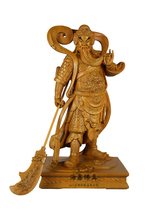  Solemn Buddha statue without core camphor wood second degree plain color primary color Buddha statue Guan Diye Guan Gong 16 inches