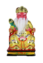 Solemn handmade camphor wood carved Buddha statue Zhengjin Land Gong Land Ye 8 10 12 inches