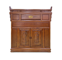 Haixin Buddha furniture Family Buddha hall for Taiwan South Elm wood wood color gold carving for table Buddha table 88 wide