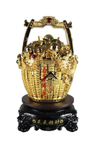 Haixin Buddha lucky golden treasure basket decoration office crafts shop opening gift gift