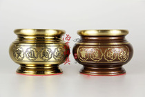 Haixin Buddha Buddha hall supplies Copper Titanium alloy incense burner 4-inch incense burner Buddha light shines lucky treasure