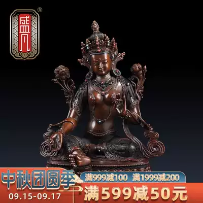 Sheng Fan Pure Green Mother Buddha Statue Pure Bronze Green Mother Doro Bodhisattva Rescue Eight Difficulty Mother Tantric Nepal Crafts