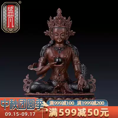 Shengfan King Buddha statue dedicated to antique pure copper Tibetan King Bodhisattva ornaments Tibetan tantric Buddha statue supplies