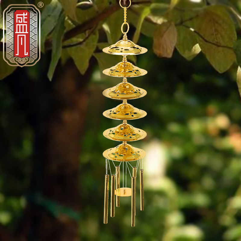 Sheng Fan Bells Hanging Accessories Brass Large Wind Bells Pure Copper Wind Bells Hanging Accessories Bedroom Rooms Small Frescoed Home